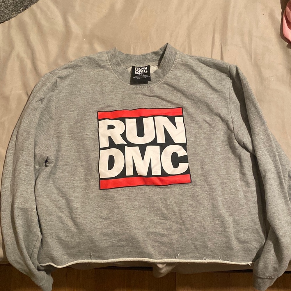 Large long sleeve crop Run DMC shirt
